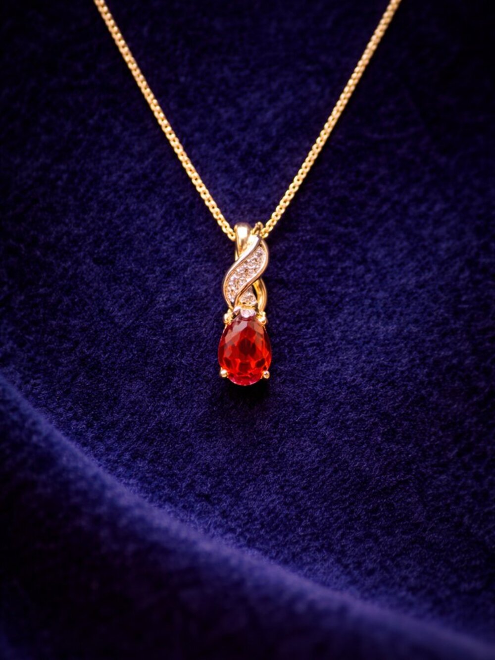Genuine Garnet Pendant 1ct, Silver Gold Plated Garnet Necklace Pendant
